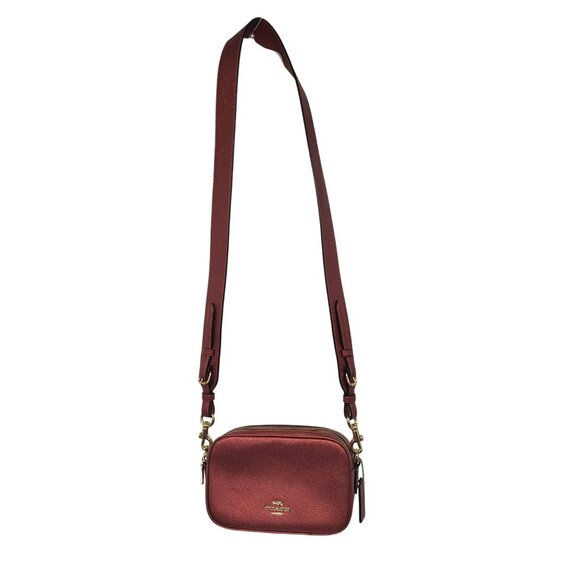 Coach Jes Crossbody 20 Metallic Clay TSITP Red Camera Bag Purse Fall Holiday - Picture 14 of 15
